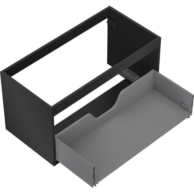 Mexen Box-A valamualuse kapi korpus 90 cm, 1 sahtel, must matt - 91AX0-0900-470-1-71