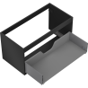 Mexen Box-A cabinet body for washbasin 90 cm, 1 drawer, black matte - 91AX0-0900-470-1-71