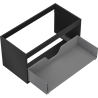 Mexen Box-A cuerpo del armario para lavabo 90 cm, 1 cajón, negro mate - 91AX0-0900-470-1-71
