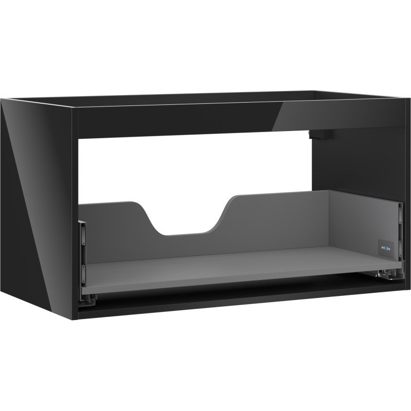 Mexen Box-A korpus ormarića ispod umivaonika 90 cm, 1 ladica, crni sjaj - 91AX0-0900-470-1-70