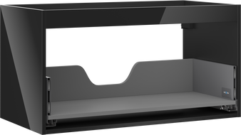 Mexen Box-A corpo de armário de lavatório suspenso 90 cm, 1 gaveta, preto brilhante - 91AX0-0900-470-1-70