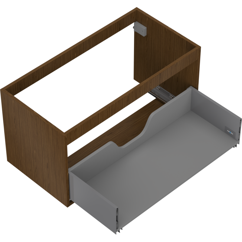 Mexen Box-A cuerpo de gabinete de baño de 90 cm, 1 cajón, nogal - 91AX0-0900-470-1-86