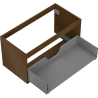 Mexen Box-A cuerpo de gabinete de baño de 90 cm, 1 cajón, nogal - 91AX0-0900-470-1-86