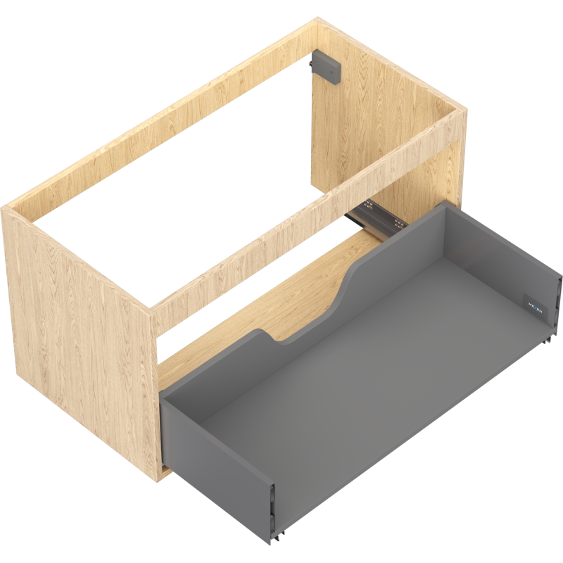 Mexen Box-A korpus szafki podumywalkowej 90 cm, 1 szuflada, dąb - 91AX0-0900-470-1-81
