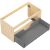 Mexen Box-A corps de l'armoire sous-lavabo 90 cm, 1 tiroir, chêne - 91AX0-0900-470-1-81