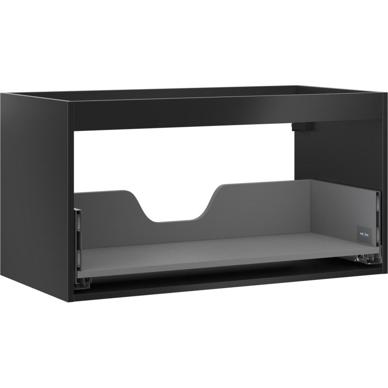 Mexen Box-A valamualuse kapi korpus 90 cm, 1 sahtel, must matt - 91AX0-0900-470-1-71
