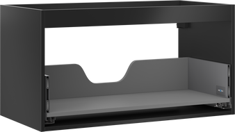 Mexen Box-A omara za umivalnik 90 cm, 1 predal, črna mat - 91AX0-0900-470-1-71