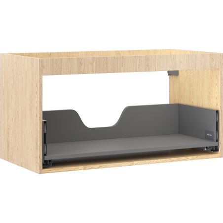 Mexen Box-A Korpus des Waschtischunterschranks 90 cm, 1 Schublade, Eiche - 91AX0-0900-470-1-81