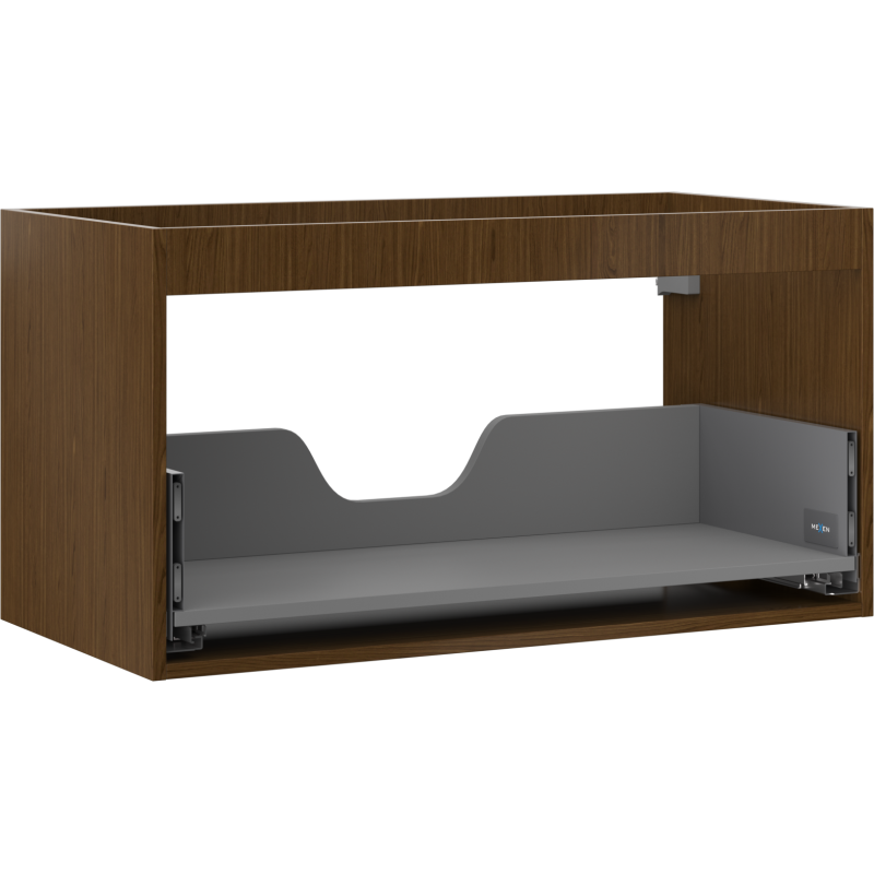 Mexen Box-A cuerpo de gabinete de baño de 90 cm, 1 cajón, nogal - 91AX0-0900-470-1-86