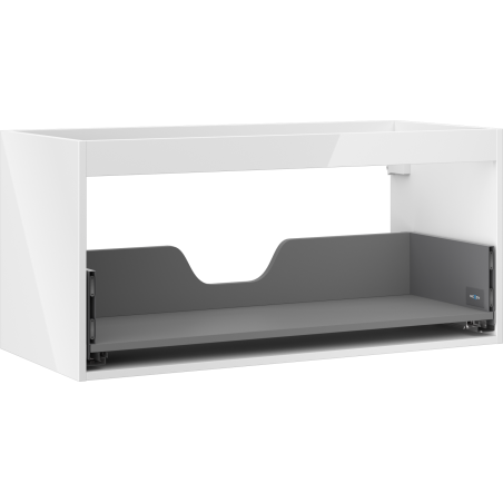 Mexen Box-A corpo de armário de lavatório 100 cm, 1 gaveta, branco brilhante - 91AX0-1000-470-1-00