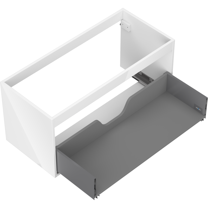 Mexen Box-A korpus szafki podumywalkowej 100 cm, 1 szuflada, biały połysk - 91AX0-1000-470-1-00