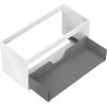 Mexen Box-A Korpus des Waschtischunterschranks 100 cm, 1 Schublade, Weiß Hochglanz - 91AX0-1000-470-1-00
