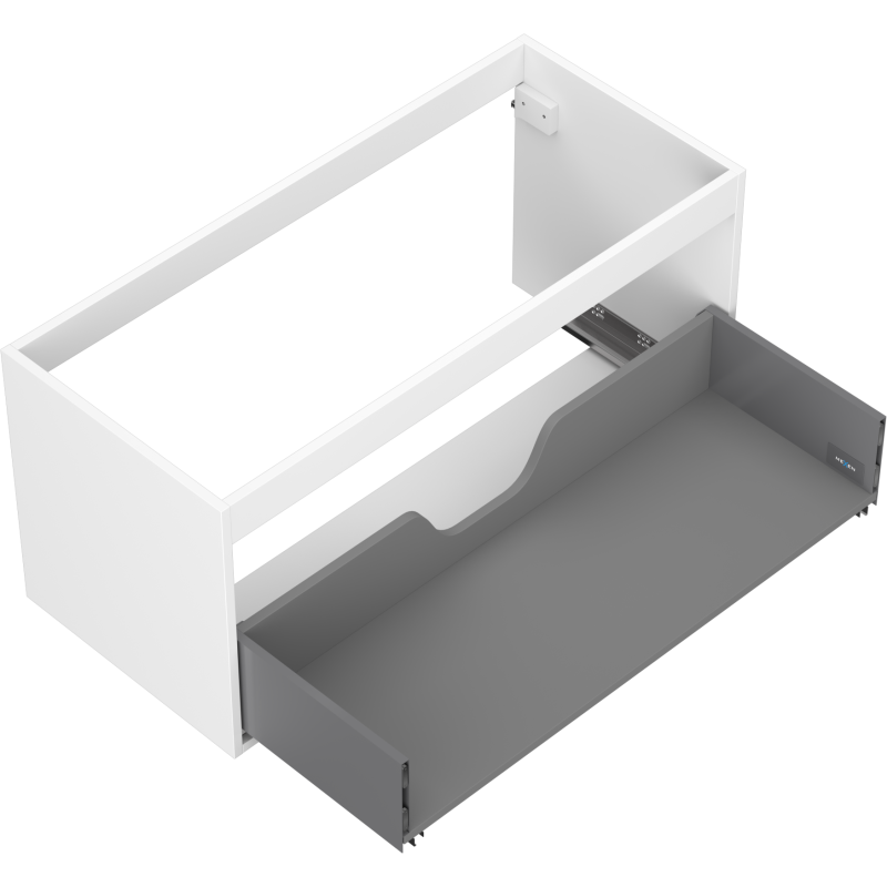 Mexen Box-A Korpus vum Ënnerschrëftschaf 100 cm, 1 Tirang, wäiss matt - 91AX0-1000-470-1-01