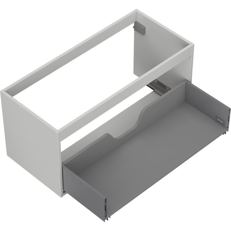 Mexen Box-A cuerpo del mueble debajo del lavabo 100 cm, 1 cajón, gris mate - 91AX0-1000-470-1-62