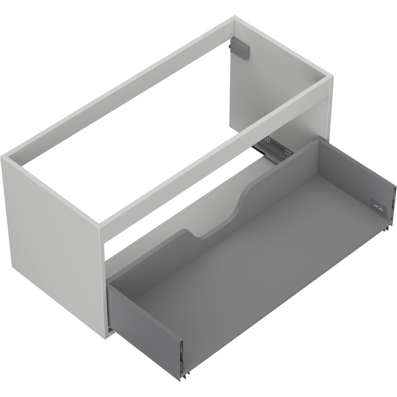Mexen Box-A valamu aluse kapi korpus 100 cm, 1 sahtel, hall matt - 91AX0-1000-470-1-62