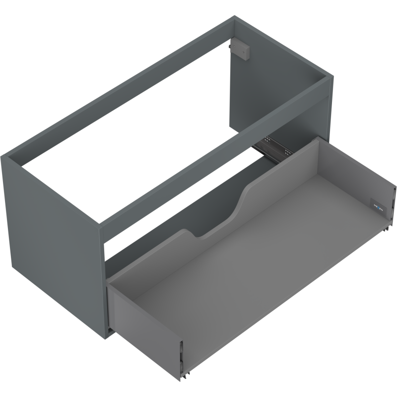 Mexen Box-A corpo de armário de lavatório 100 cm, 1 gaveta, grafite mate - 91AX0-1000-470-1-66