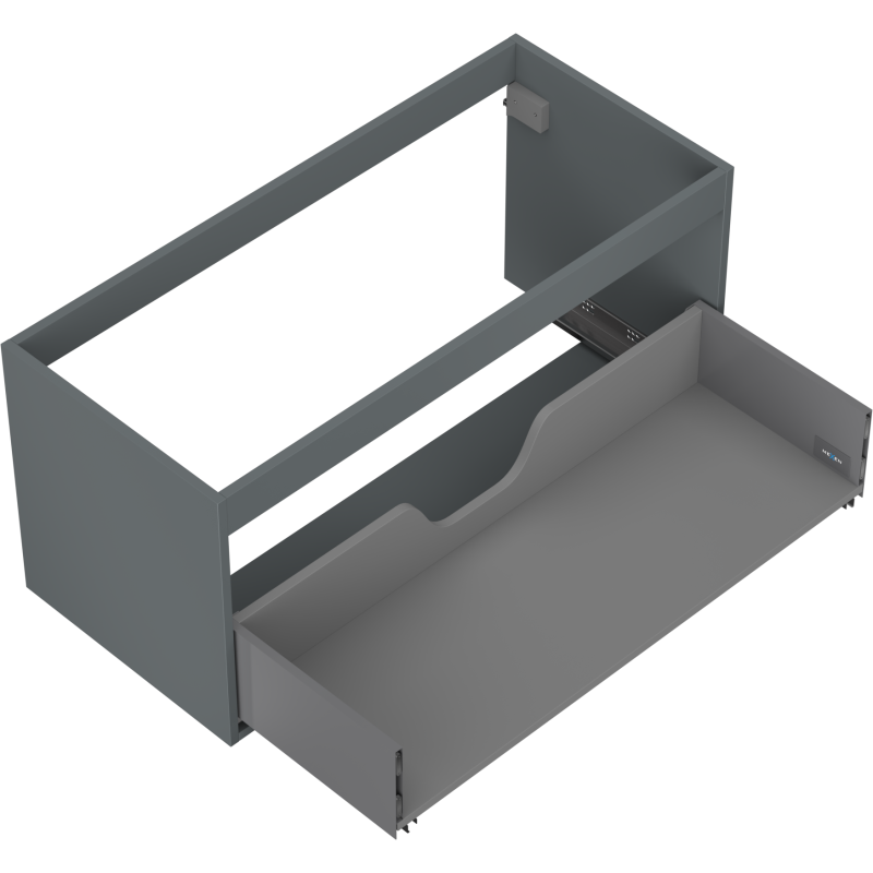 Mexen Box-A ohišje omarice pod umivalnikom 100 cm, 1 predal, grafit mat - 91AX0-1000-470-1-66