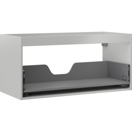 Mexen Box-A valamu aluse kapi korpus 100 cm, 1 sahtel, hall matt - 91AX0-1000-470-1-62