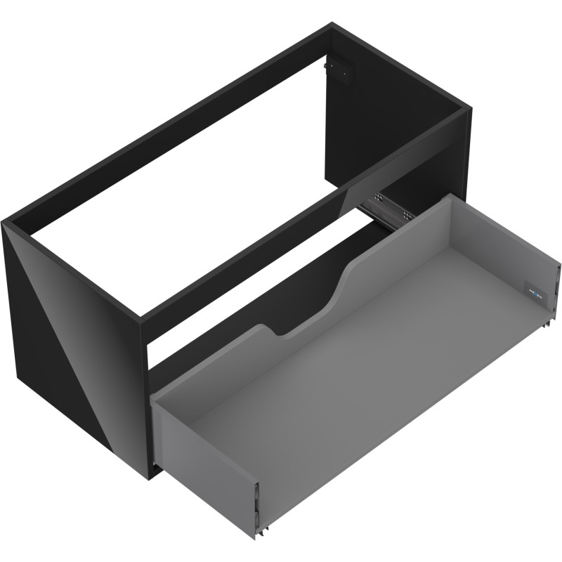 Mexen Box-A korpus ormarića ispod umivaonika 100 cm, 1 ladica, crni sjaj - 91AX0-1000-470-1-70