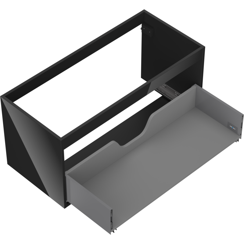 Mexen Box-A korpus szafki podumywalkowej 100 cm, 1 szuflada, czarny połysk - 91AX0-1000-470-1-70