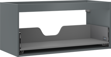 Mexen Box-A cabinet carcass for washbasin 100 cm, 1 drawer, matte graphite - 91AX0-1000-470-1-66