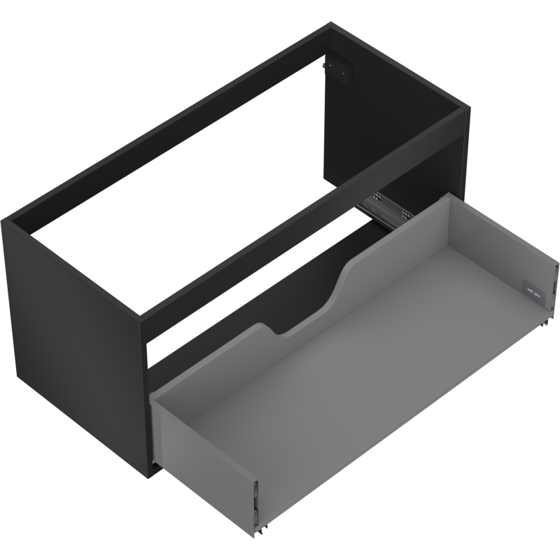 Mexen Box-A korpus szafki podumywalkowej 100 cm, 1 szuflada, czarny mat - 91AX0-1000-470-1-71