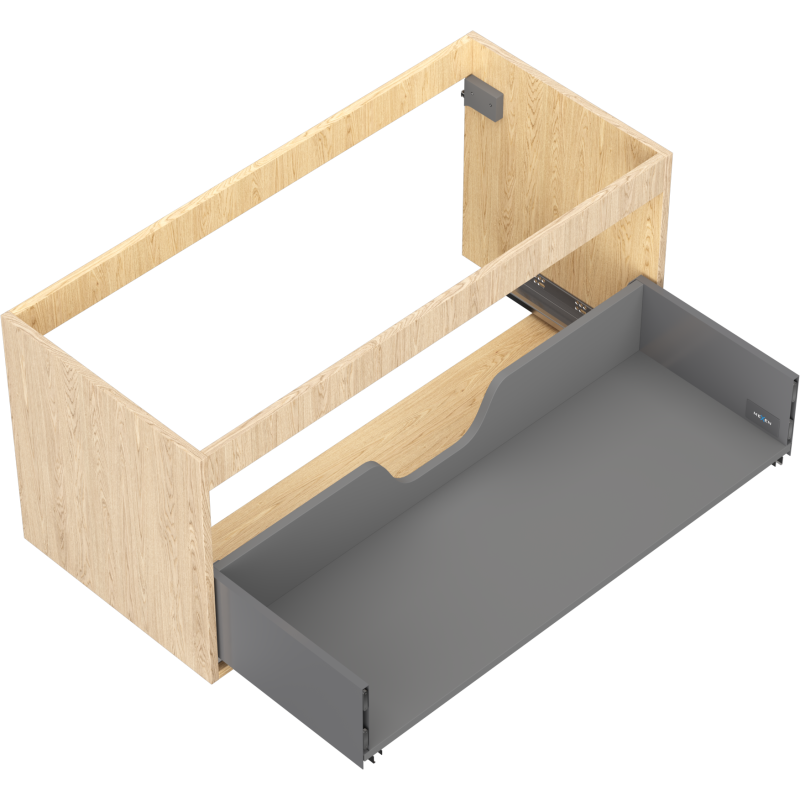 Mexen Box-A corpo do armário debaixo da pia 100 cm, 1 gaveta, carvalho - 91AX0-1000-470-1-81