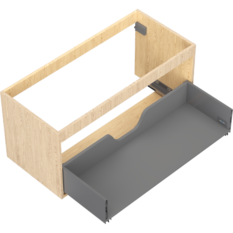 Mexen Box-A korpus szafki podumywalkowej 100 cm, 1 szuflada, dąb - 91AX0-1000-470-1-81