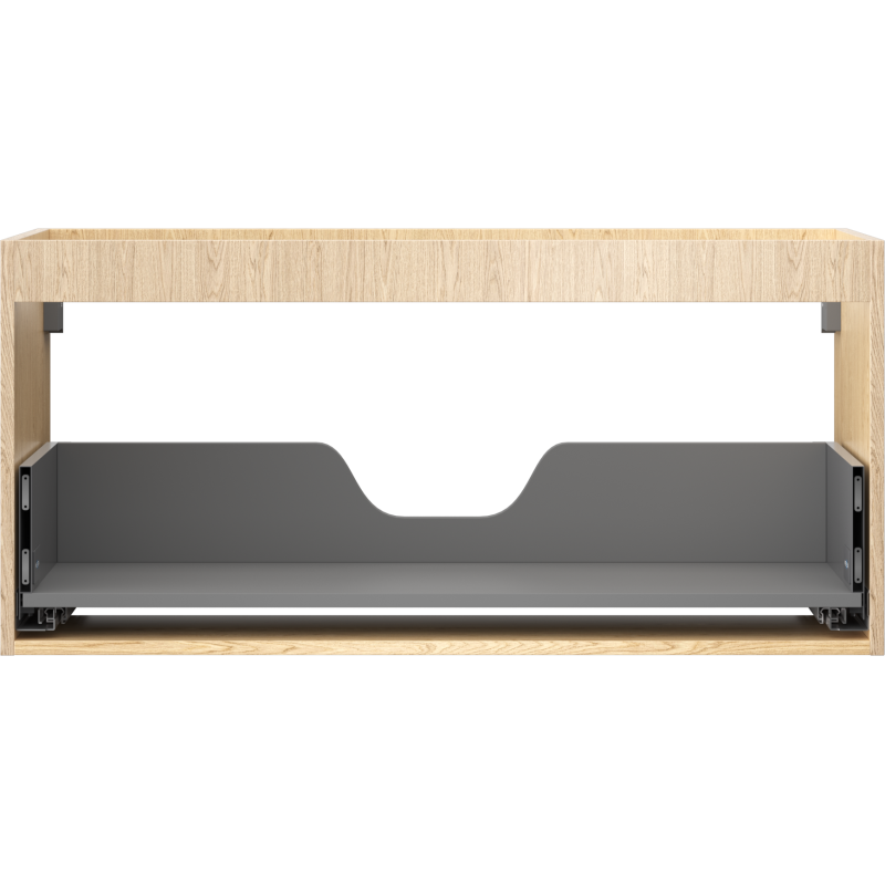 Mexen Box-A cuerpo de gabinete suspendido para lavabo 100 cm, 1 cajón, roble - 91AX0-1000-470-1-81