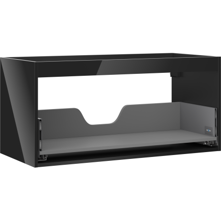 Mexen Box-A kastonderbouw wastafelkast 100 cm, 1 lade, zwart glanzend - 91AX0-1000-470-1-70