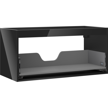 Mexen Box-A Unterschranken-Korpus 100 cm, 1 Schublade, Schwarz Hochglanz - 91AX0-1000-470-1-70