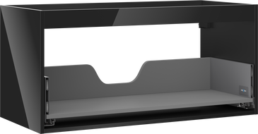 Mexen Box-A Unterschranken-Korpus 100 cm, 1 Schublade, Schwarz Hochglanz - 91AX0-1000-470-1-70