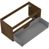 Mexen Box-A valamualuse kapi korpus 100 cm, 1 sahtel, pähkel - 91AX0-1000-470-1-86