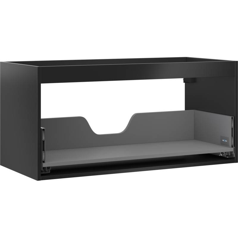 Mexen Box-A kućište ormarića ispod umivaonika 100 cm, 1 ladica, crna mat - 91AX0-1000-470-1-71
