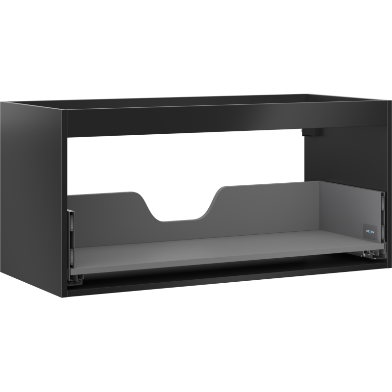 Mexen Box-A pesualtaan alakaapin runko 100 cm, 1 laatikko, musta matta - 91AX0-1000-470-1-71