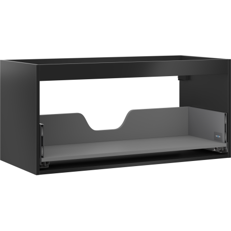Mexen Box-A corps d'armoire sous-lavabo 100 cm, 1 tiroir, noir mat - 91AX0-1000-470-1-71