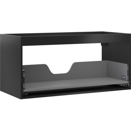 Mexen Box-A Korpus Waschtischunterschrank 100 cm, 1 Schublade, Schwarz Matt - 91AX0-1000-470-1-71