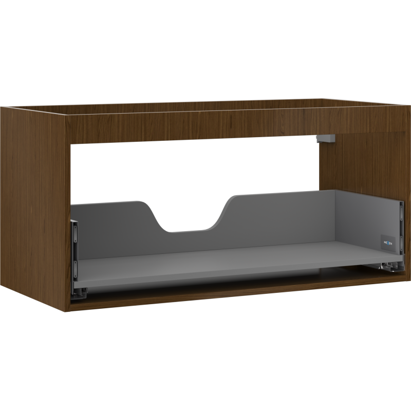 Mexen Box-A cuerpo del mueble de baño 100 cm, 1 cajón, nogal - 91AX0-1000-470-1-86