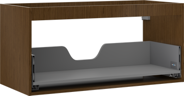 Mexen Box-A kastlichaam voor wastafel 100 cm, 1 lade, walnoot - 91AX0-1000-470-1-86
