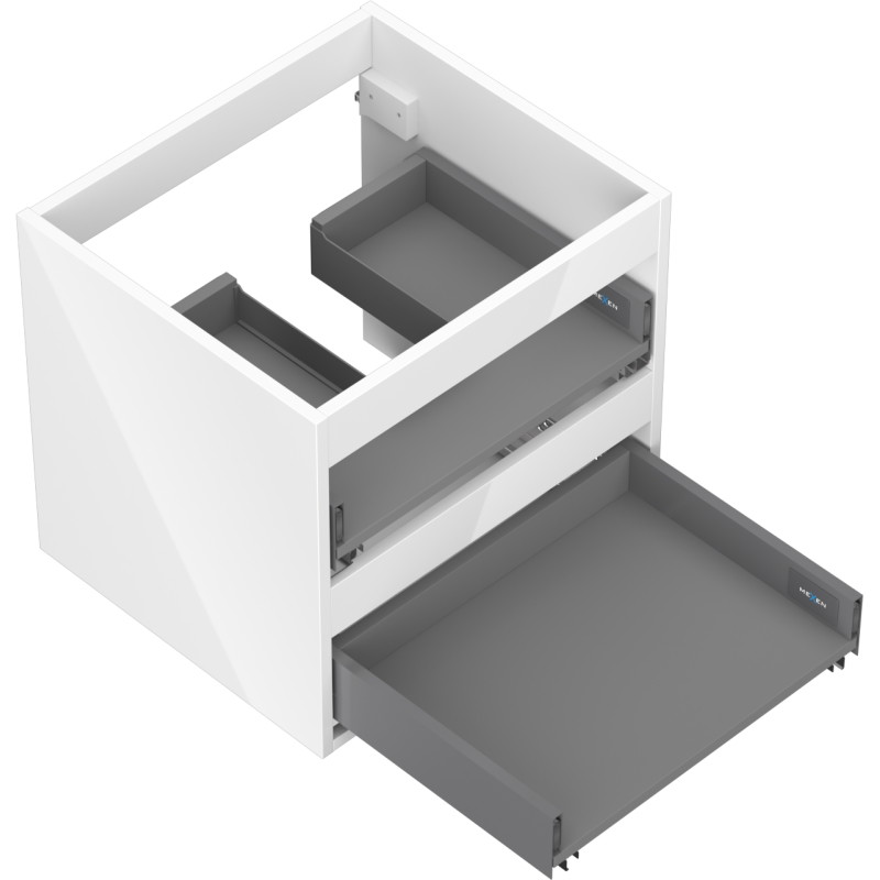 Mexen Box-A korpus ormarića ispod umivaonika 50 cm, 2 ladice, bijeli sjaj - 91AX0-0500-470-2-00