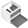 Mexen Box-A corps d'armoire sous-vasque 50 cm, 2 tiroirs, blanc brillant - 91AX0-0500-470-2-00