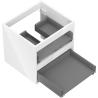 Mexen Box-A kastlichaam voor onder de wastafel 50 cm, 2 lades, wit glans - 91AX0-0500-470-2-00