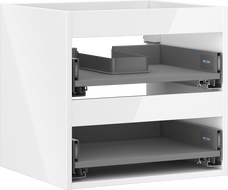 Mexen Box-A corps de meuble sous-lavabo 50 cm, 2 tiroirs, blanc brillant - 91AX0-0500-470-2-00