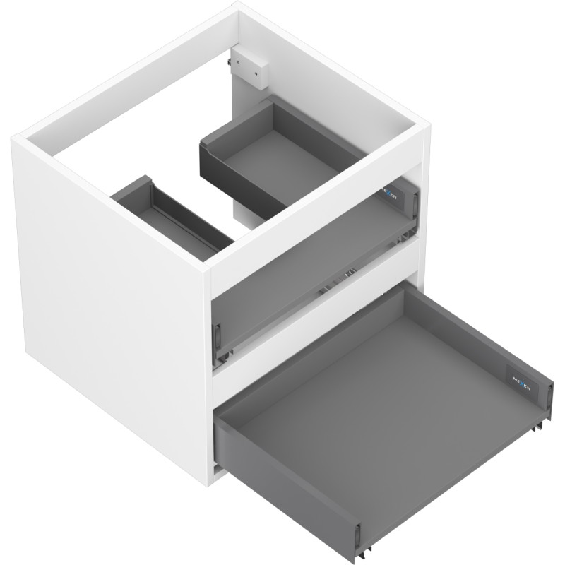 Mexen Box-A Vanity Unit Cabinet 50 cm, 2 Drawers, White Matte - 91AX0-0500-470-2-01