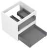 Mexen Box-A corps du meuble sous-vasque 50 cm, 2 tiroirs, blanc mat - 91AX0-0500-470-2-01