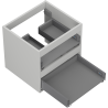 Mexen Box-A kraanikaapi korpus 50 cm, 2 sahtlit, hall matt - 91AX0-0500-470-2-62