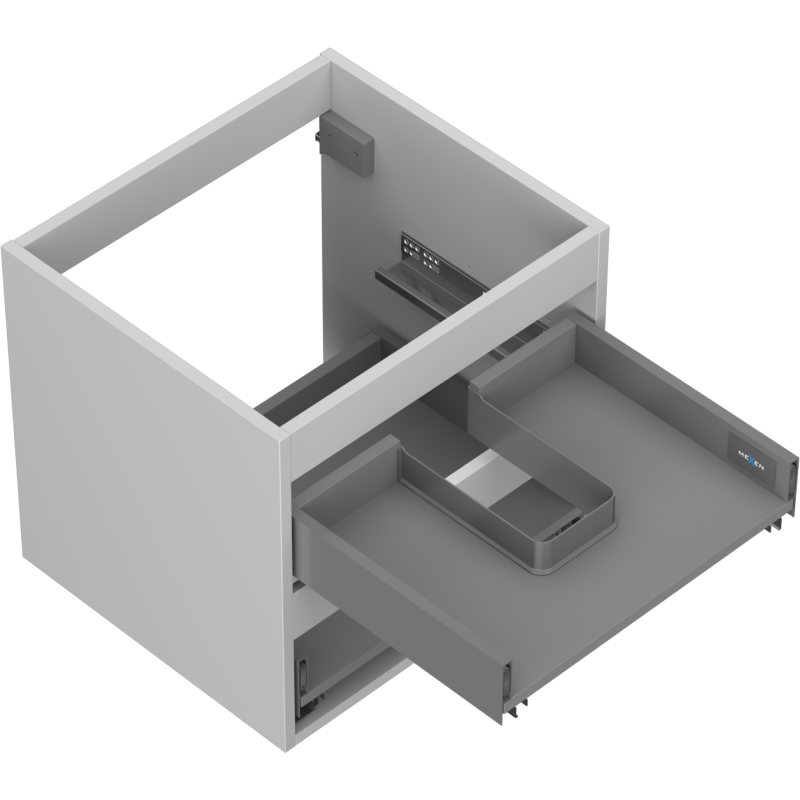 Mexen Box-A 50 cm alakaappirunko, 2 laatikkoa, harmaa matta - 91AX0-0500-470-2-62