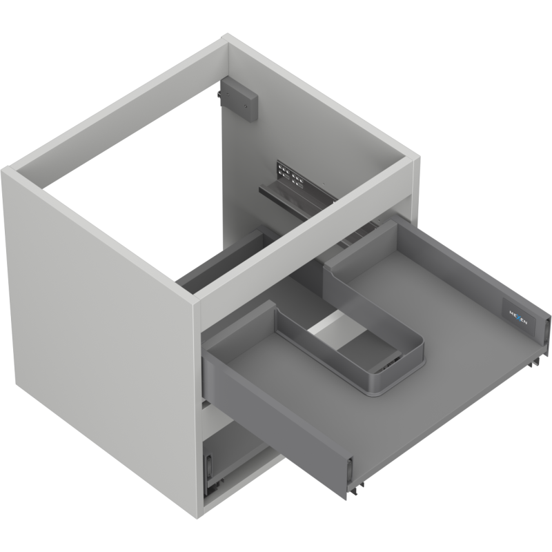 Mexen Box-A korpus szafki podumywalkowej 50 cm, 2 szuflady, szary mat - 91AX0-0500-470-2-62