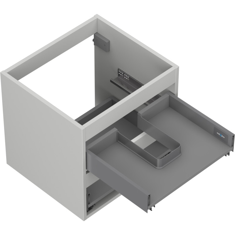 Mexen Box-A kraanikaapi korpus 50 cm, 2 sahtlit, hall matt - 91AX0-0500-470-2-62