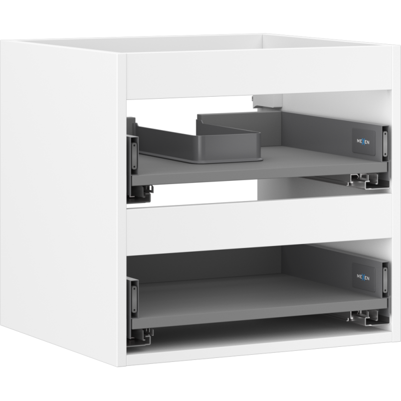 Mexen Box-A Korpus des Waschbeckenunterschranks 50 cm, 2 Schubladen, weiß matt - 91AX0-0500-470-2-01